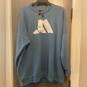 Adidas tunic sweatshirt - blue - BRAND NEW WITH TAGS
